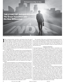 THE STORY of INDIAN BUSINESS the Great Transition Into the New Millennium