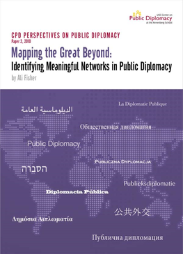 MAPPING the GREAT BEYOND: Identifying Meaningful Networks in Public Diplomacy