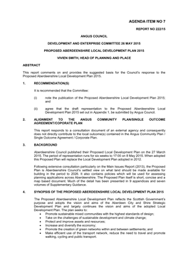 Proposed Aberdeenshire Local Development Plan 2015