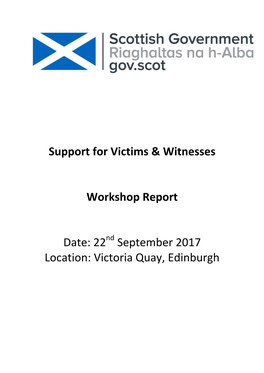 Support for Victims and Witnesses