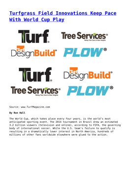 Turfgrass Field Innovations Keep Pace with World Cup Play