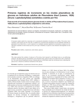 Primeros Registros De Incremento En Los Niveles Plasmáticos De Glucosa