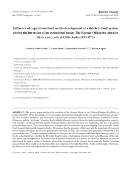 Influence of Depositional Load on the Development of A