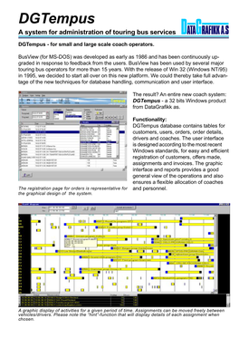 Dgtempus a System for Administration of Touring Bus Services