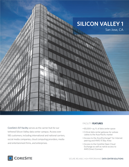 SILICON VALLEY 1 San Jose, CA