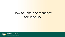 How to Take a Screenshot for Mac OS Methods