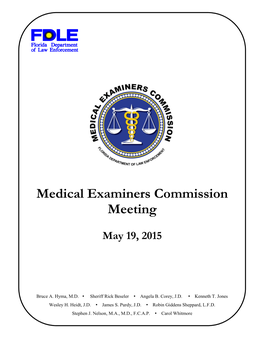 Medical Examiners Commission Meeting