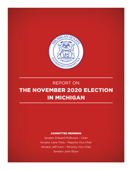 The November 2020 Election in Michigan