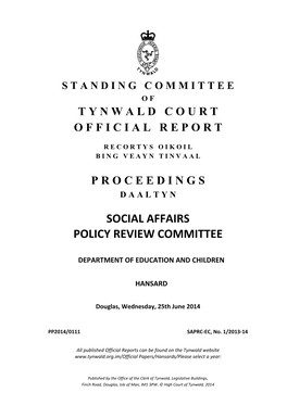 Social Affairs Policy Review Committee
