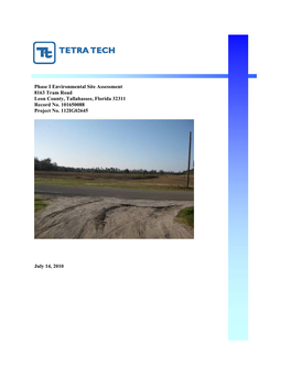 Phase I Environmental Site Assessment 8163 Tram Road Leon County, Tallahassee, Florida 32311 Record No