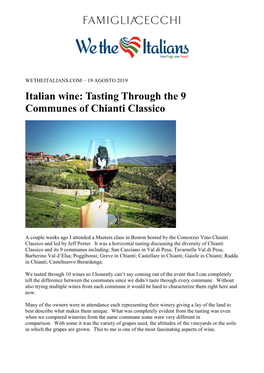 Italian Wine: Tasting Through the 9 Communes of Chianti Classico