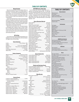 Table of Contents Table of Contents