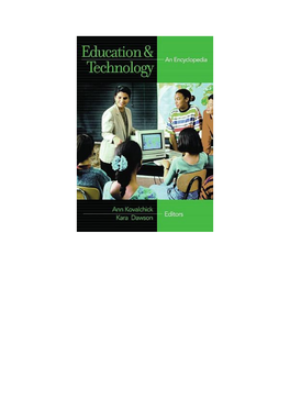 Education and Technology: an Encyclopedia