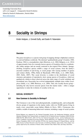 8 Sociality in Shrimps