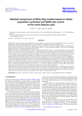 Detailed Comparison of Milky Way Models Based on Stellar Population Synthesis and SDSS Star Counts at the North Galactic Pole