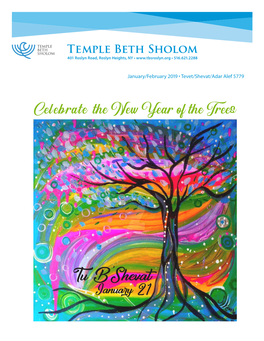 Tu B'shevat January 21 from the RABBI’S DESK by Rabbi Alan B