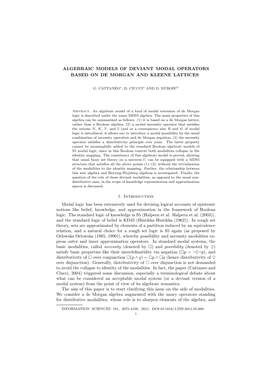 Algebraic Models of Deviant Modal Operators Based on De Morgan and Kleene Lattices