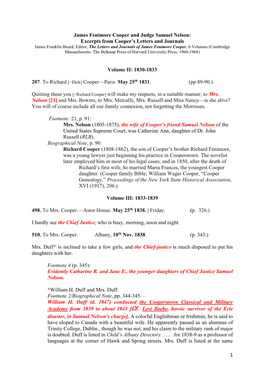 1 James Fenimore Cooper and Judge Samuel Nelson