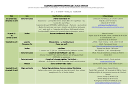 Calendrier Des Manifestations De L'auxois