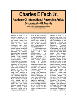 Charles E Fach, Jr