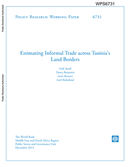 Estimating Informal Trade Across Tunisia's Land Borders