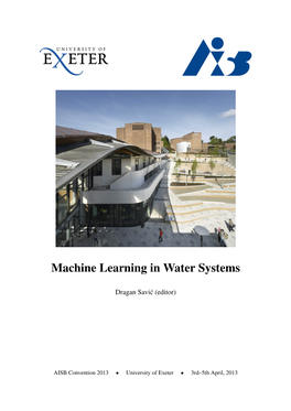 Machine Learning in Water Systems