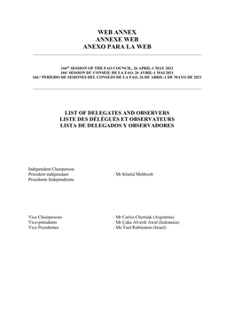 Cl 166 List of Delegates and Observers Liste Des Délégués Et Observateurs Lista De Delegados Y Observadores