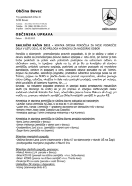 OBČINSKA UPRAVA Datum : 29.02.2012