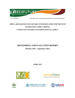 MONITORING and EVALUATION REPORT (October 2013 – September 2014)