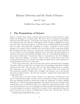 Baloney Detection and the Tools of Science