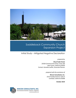 Saddleback Community Church Expansion Project