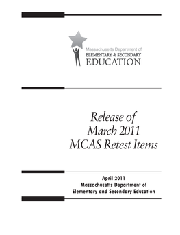 Release of March 2011 MCAS Retest Items