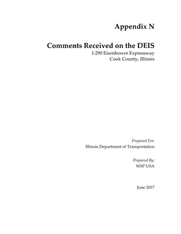 Appendix N Comments Received on the DEIS Anonymous, February 3, 2017