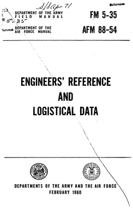 Engineers, Reference and Logistical Data