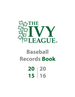 20 15 Baseball Records Book 20 16