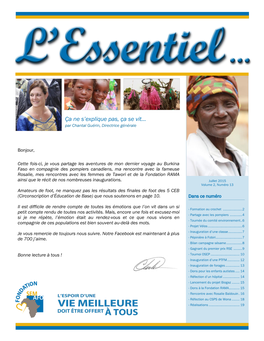 L'essentiel Vol2 No13 – Juillet 2015