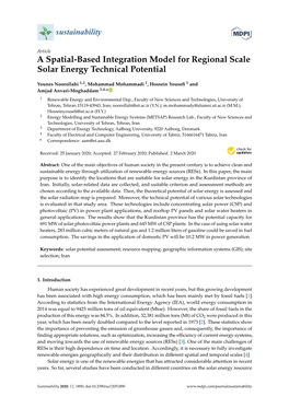 A Spatial-Based Integration Model for Regional Scale Solar Energy Technical Potential