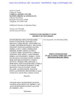 First Consolidated Class Action Complaint and Demand for Jury Trial
