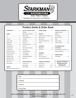 Product Guide & Order Book