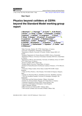 Physics Beyond Colliders at CERN: Beyond the Standard Model Working Group Report