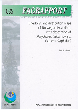 Check-List and Distribution Maps of Norwegian Hoverflies, with Description of Platycheirus Laskainov