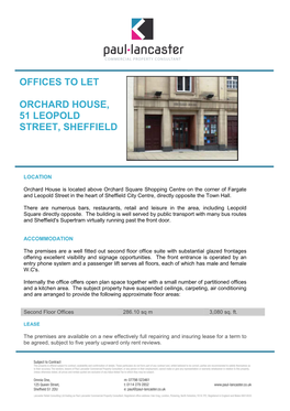 Offices to Let Orchard House, 51 Leopold Street