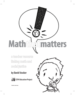 A Teacher Resource Linking Math and Social Justice