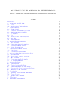 An Introduction to Automorphic Representations