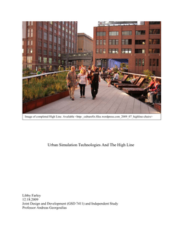 Urban Simulation Technologies and the High Line