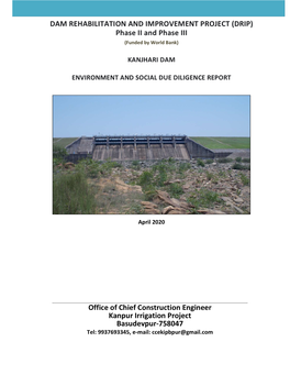 DAM REHABILITATION and IMPROVEMENT PROJECT (DRIP) Phase II and Phase III (Funded by World Bank)