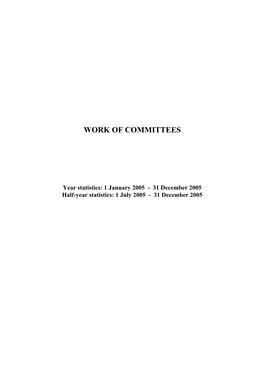 Work of Committees