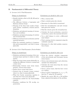 Exam 2 Review Sheet