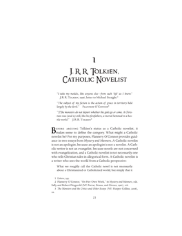 J. R. R. Tolkien, Catholic Novelist