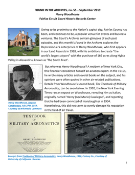 September 2019 Henry Woodhouse Fairfax Circuit Court Historic Records Center